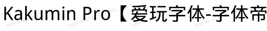 Kakumin Pro【爱玩字体字体转换
